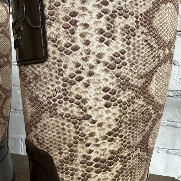 Coach Snake Print Rain Boots size 8 - Picture 6 of 9